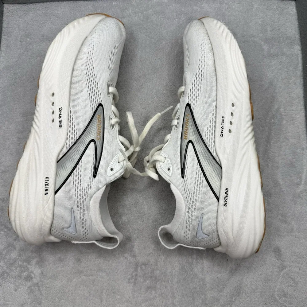 Brooks Glycerin 22 Women's Size 9 White Grey Black Running Shoes 120434